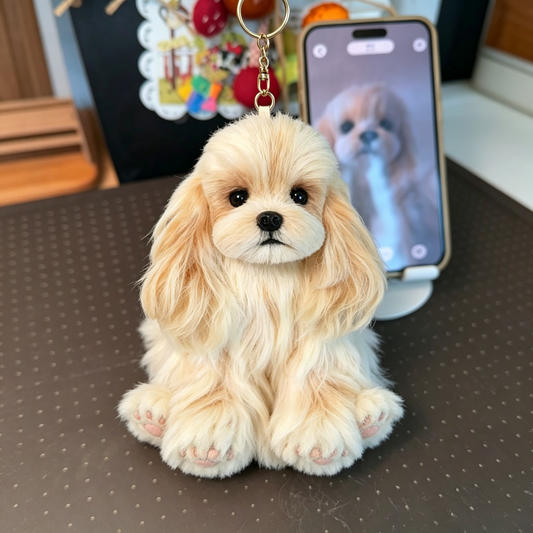 Custom Handmade Chenille Stem Pet Charm - Portable Plush Keychain &amp; Keepsake