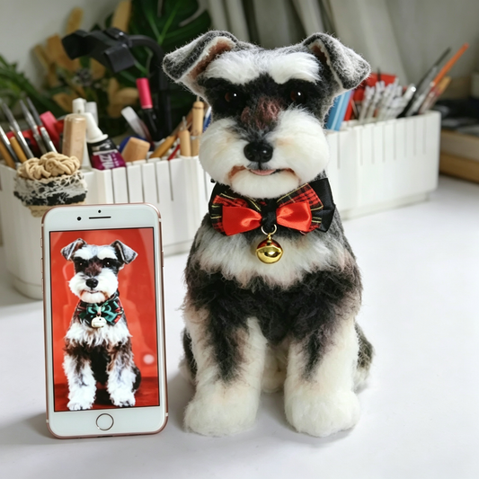 Custom Needle Felted Full Body Pet Sculpture - Handcrafted Wool Keepsake