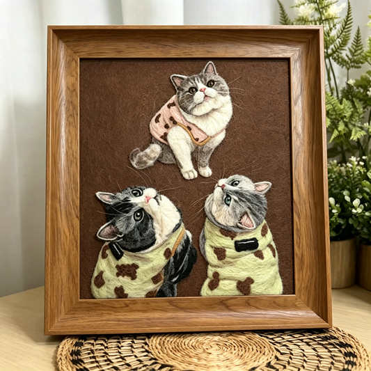 Custom Needle-Felted Pet Portrait