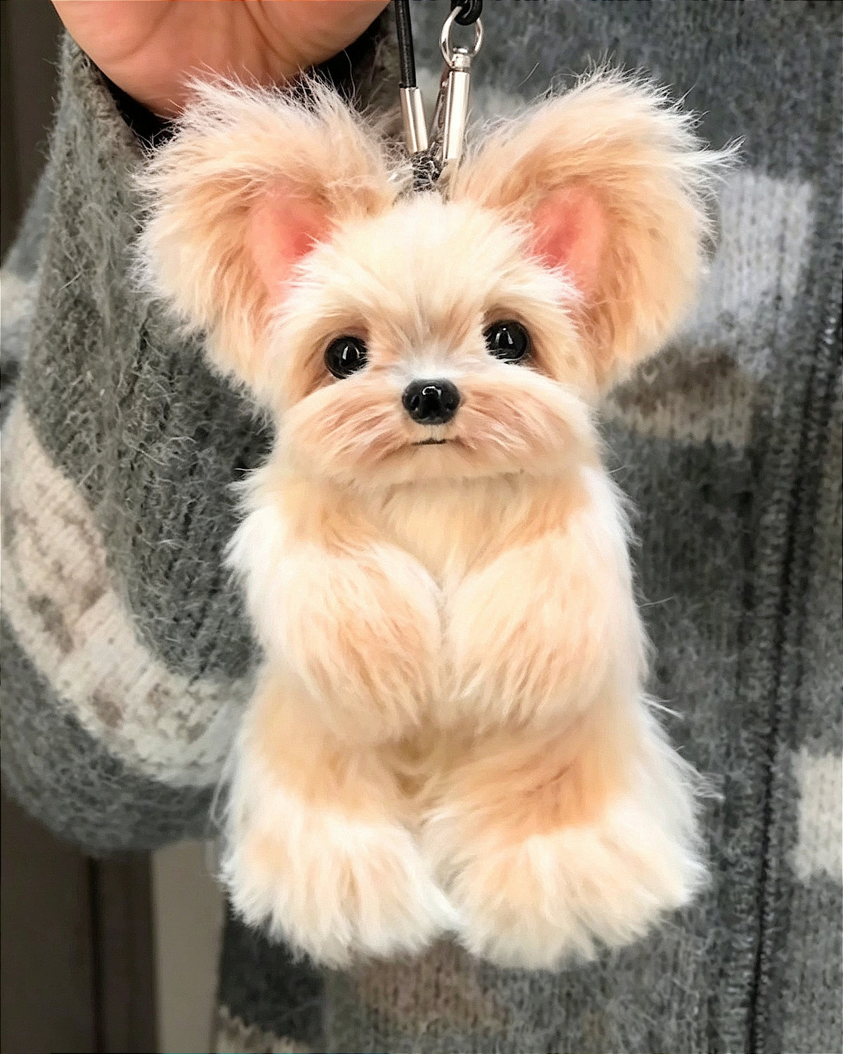 Custom Handmade Chenille Stem Pet Charm - Portable Plush Keychain &amp; Keepsake