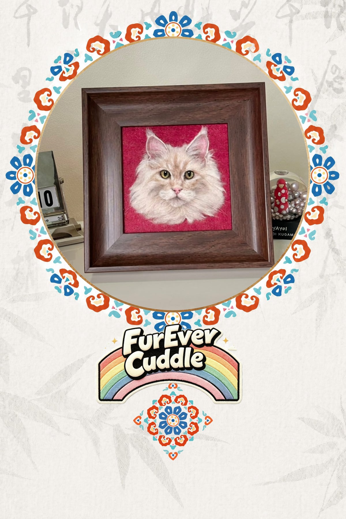 Custom Needle Felted Canvas Pet Portrait – 5"–14" Keepsake Artwork
