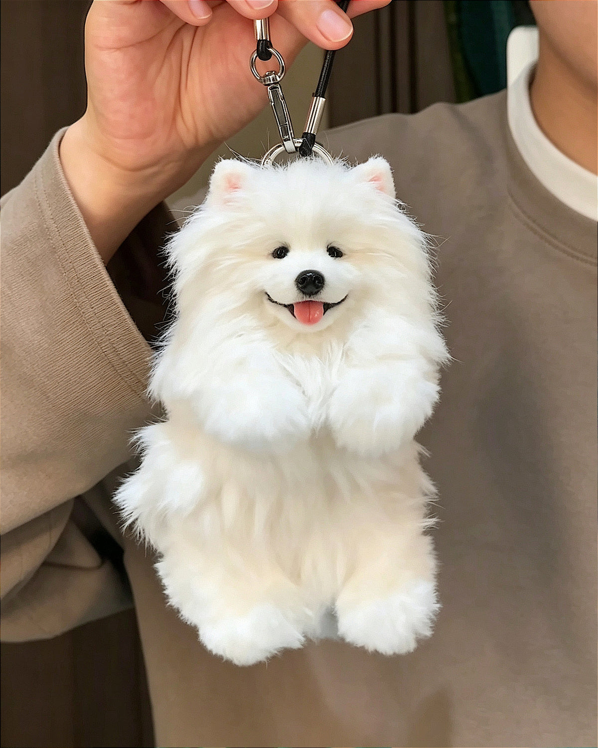 Custom Handmade Chenille Stem Pet Charm - Portable Plush Keychain &amp; Keepsake