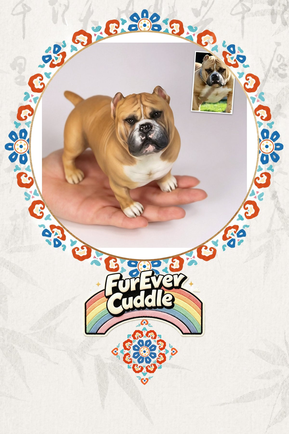 Custom 3D Printed Pet Figurine – Hand-Painted Realistic Keepsake