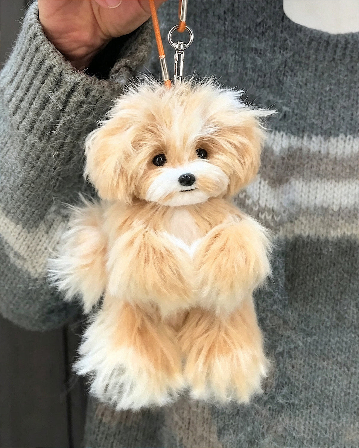 Custom Handmade Chenille Stem Pet Charm - Portable Plush Keychain &amp; Keepsake