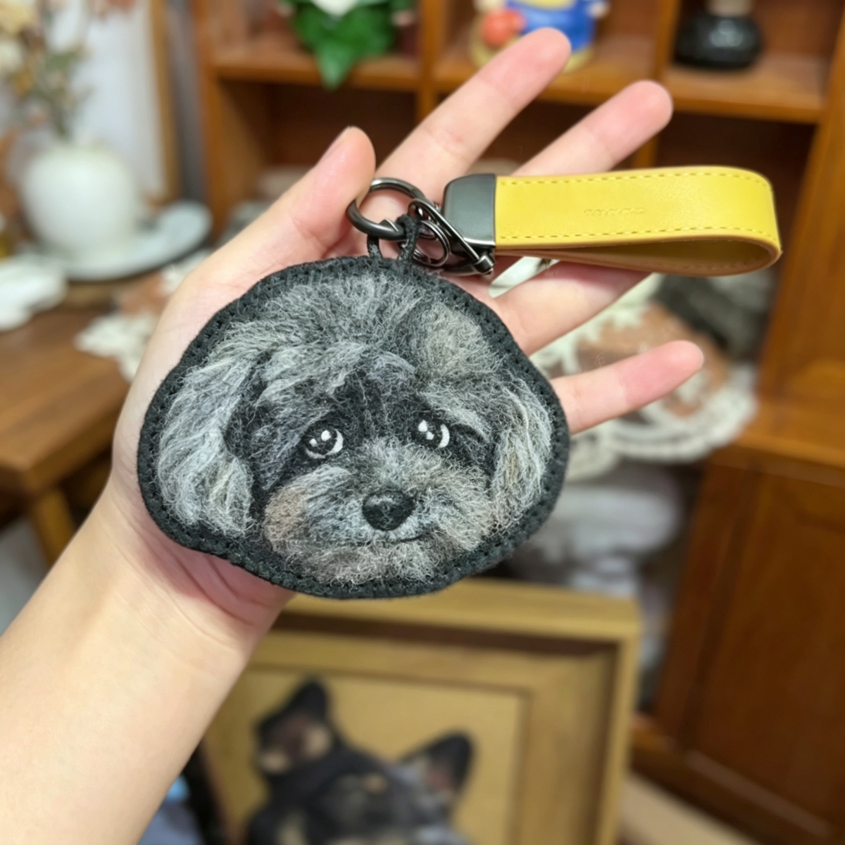 Custom Needle-Felted Pet Keychain