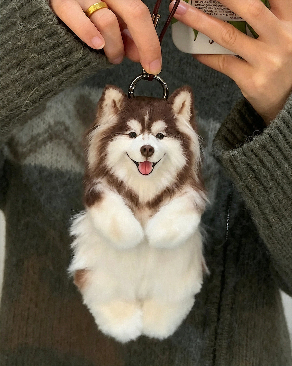 Custom Handmade Chenille Stem Pet Charm - Portable Plush Keychain &amp; Keepsake