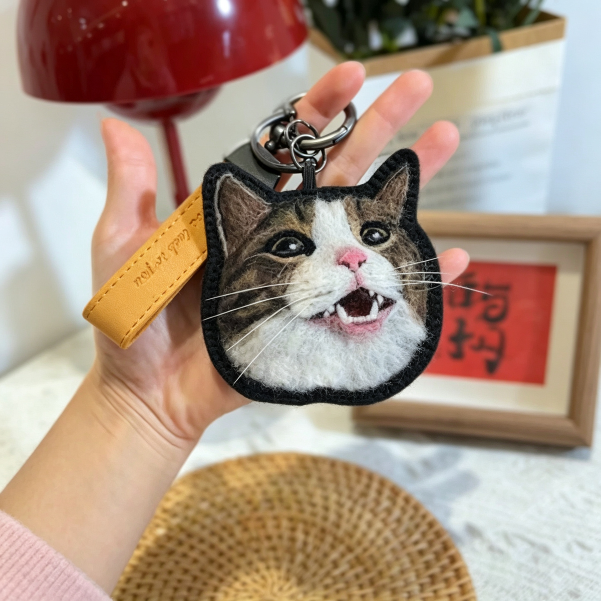 Custom Needle-Felted Pet Keychain
