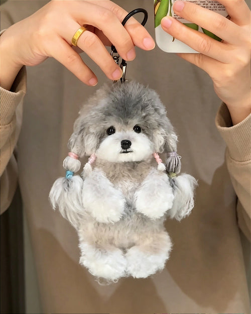 Custom Handmade Pipe Cleaner Pet Keychain – Soft Keepsake Charm