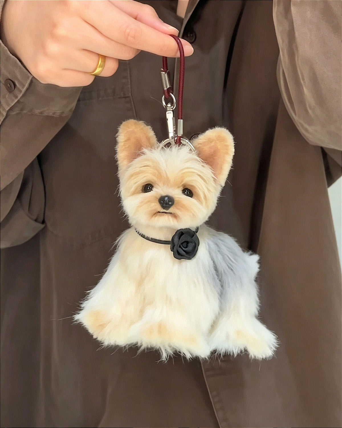 Custom Handmade Chenille Stem Pet Charm - Portable Plush Keychain &amp; Keepsake