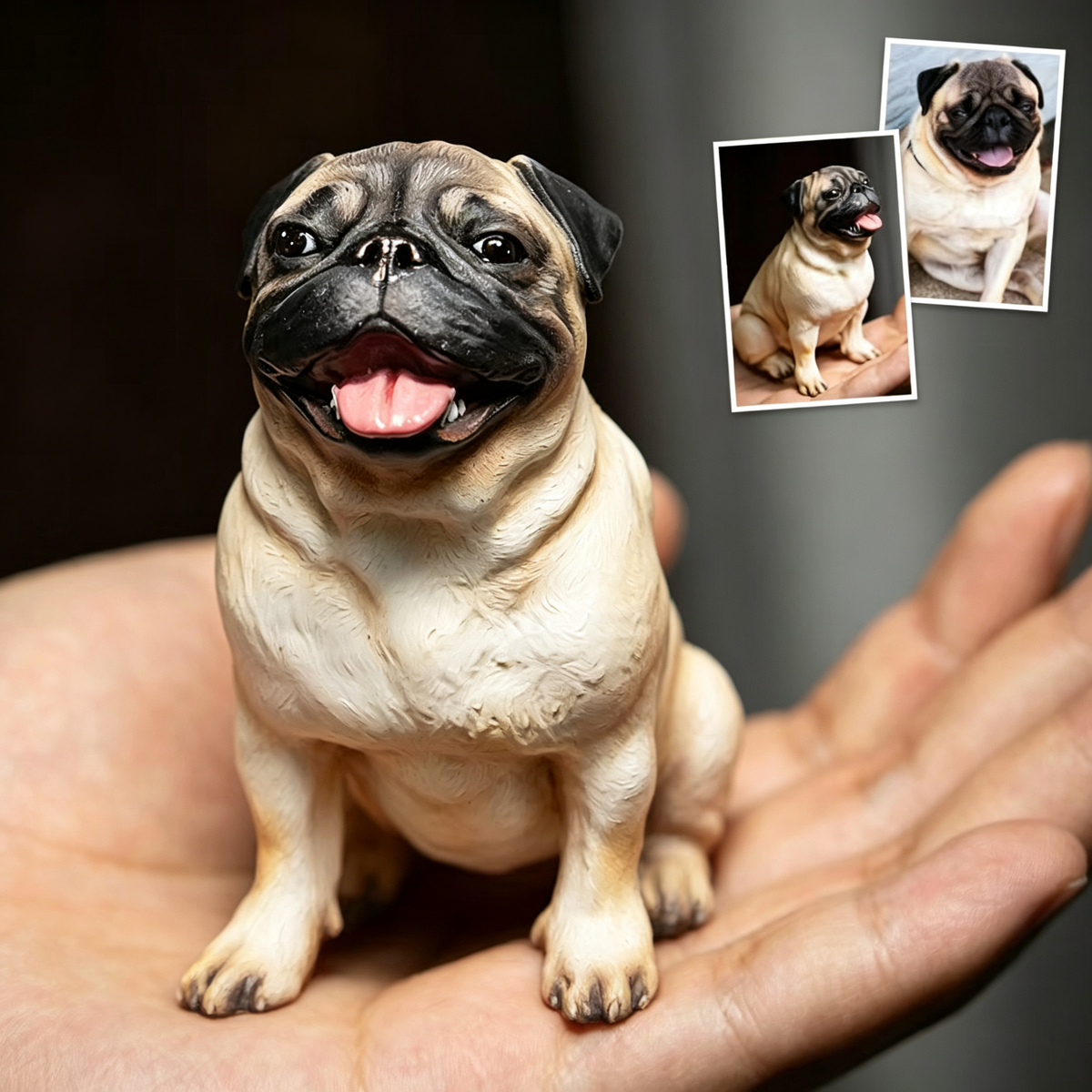 Custom 3D Printed Pet Figurine - Hand-Painted Realistic Keepsake Statue