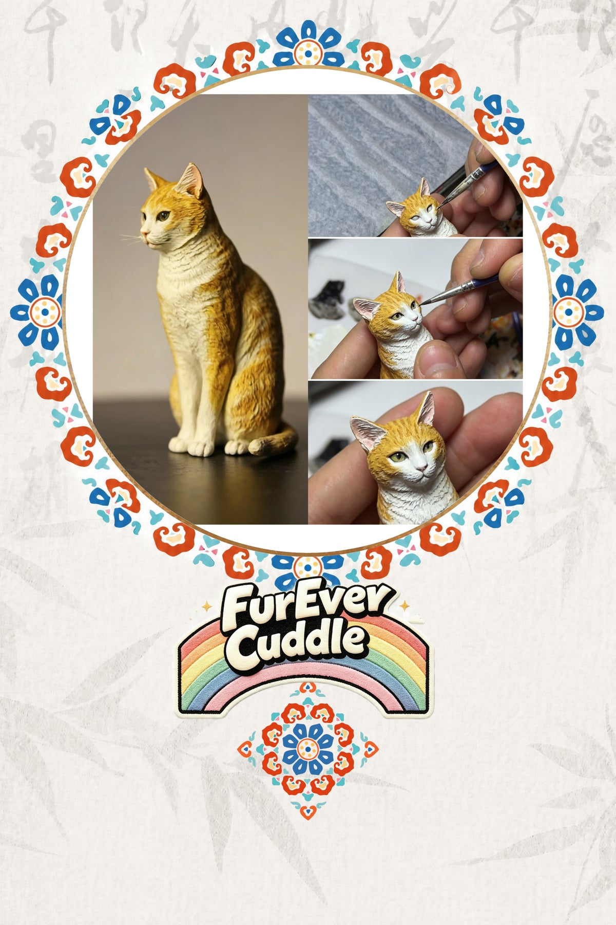 Custom 3D Printed Pet Figurine – Hand-Painted Realistic Keepsake