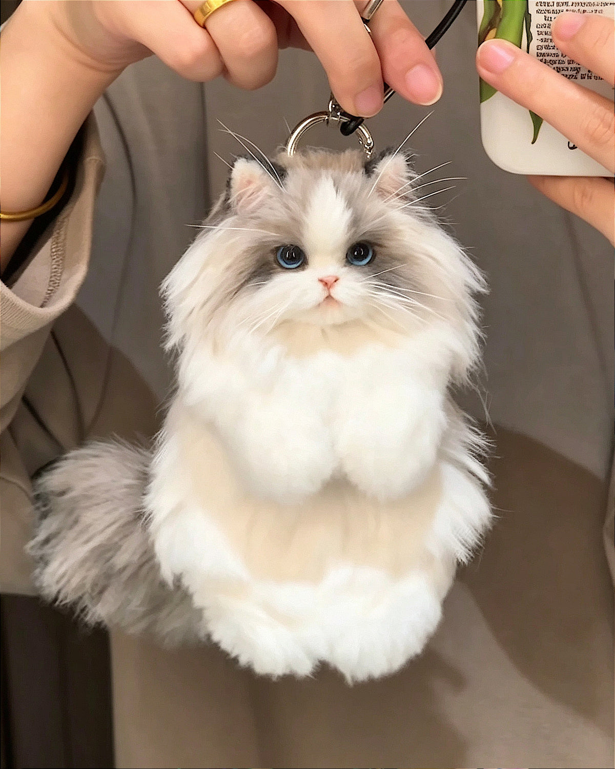 Custom Handmade Chenille Stem Pet Charm - Portable Plush Keychain &amp; Keepsake